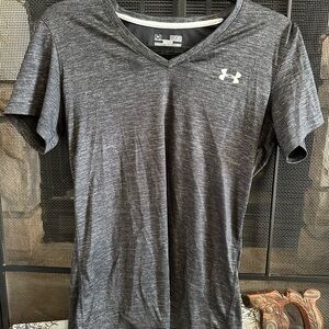 Under Armour Women's Charcoal V-Neck Tee